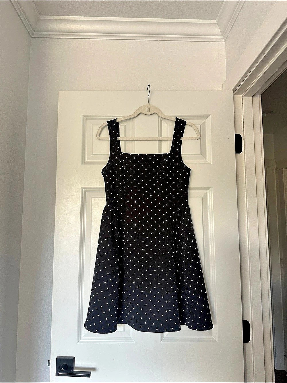 Polka Dot Mini Dress in Black & White Like New